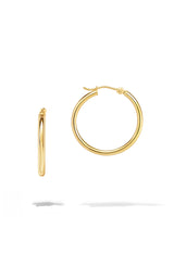 Classic Medium Hoop Earrings | 14K Solid Gold