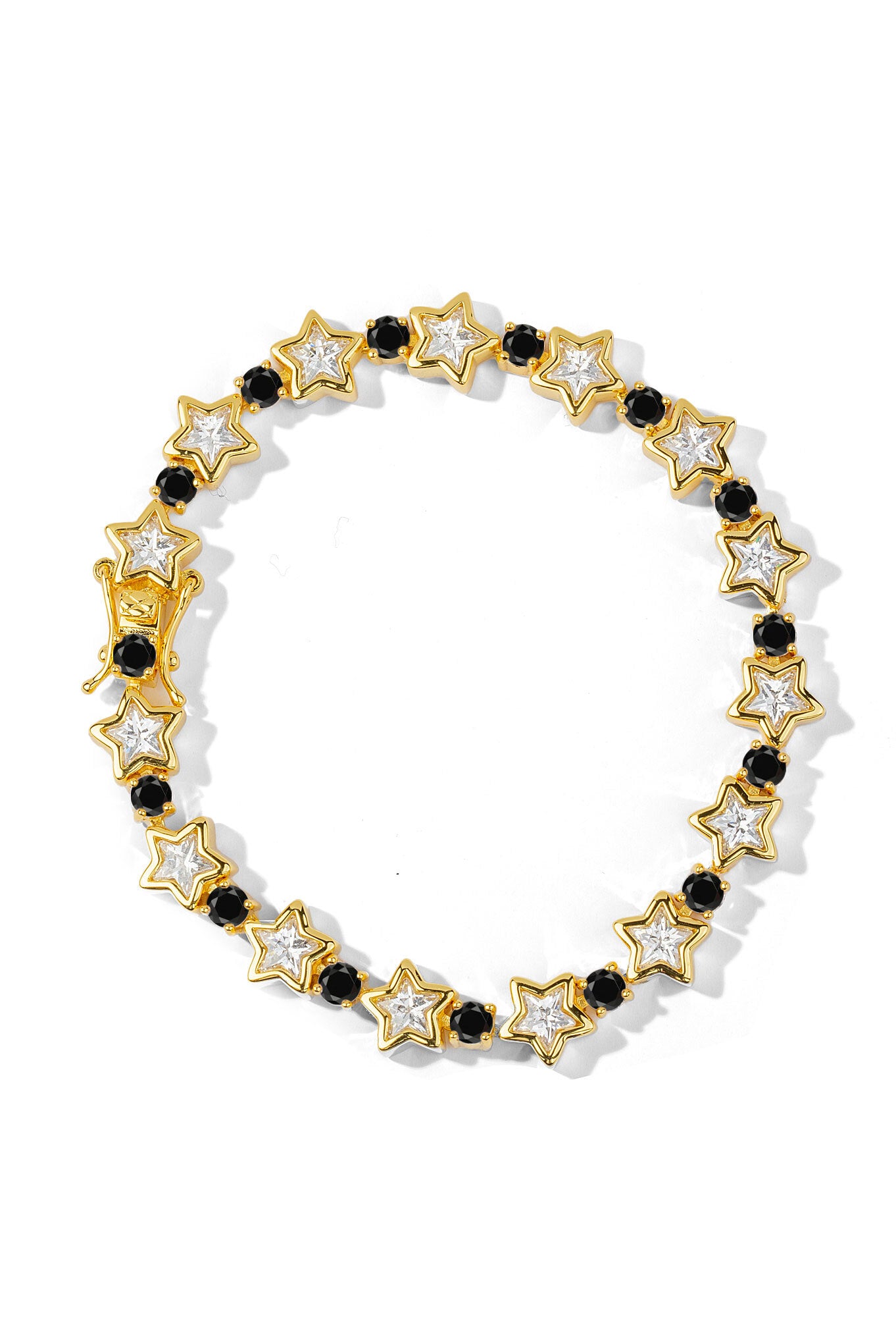 Black Bezel Star Tennis Bracelet