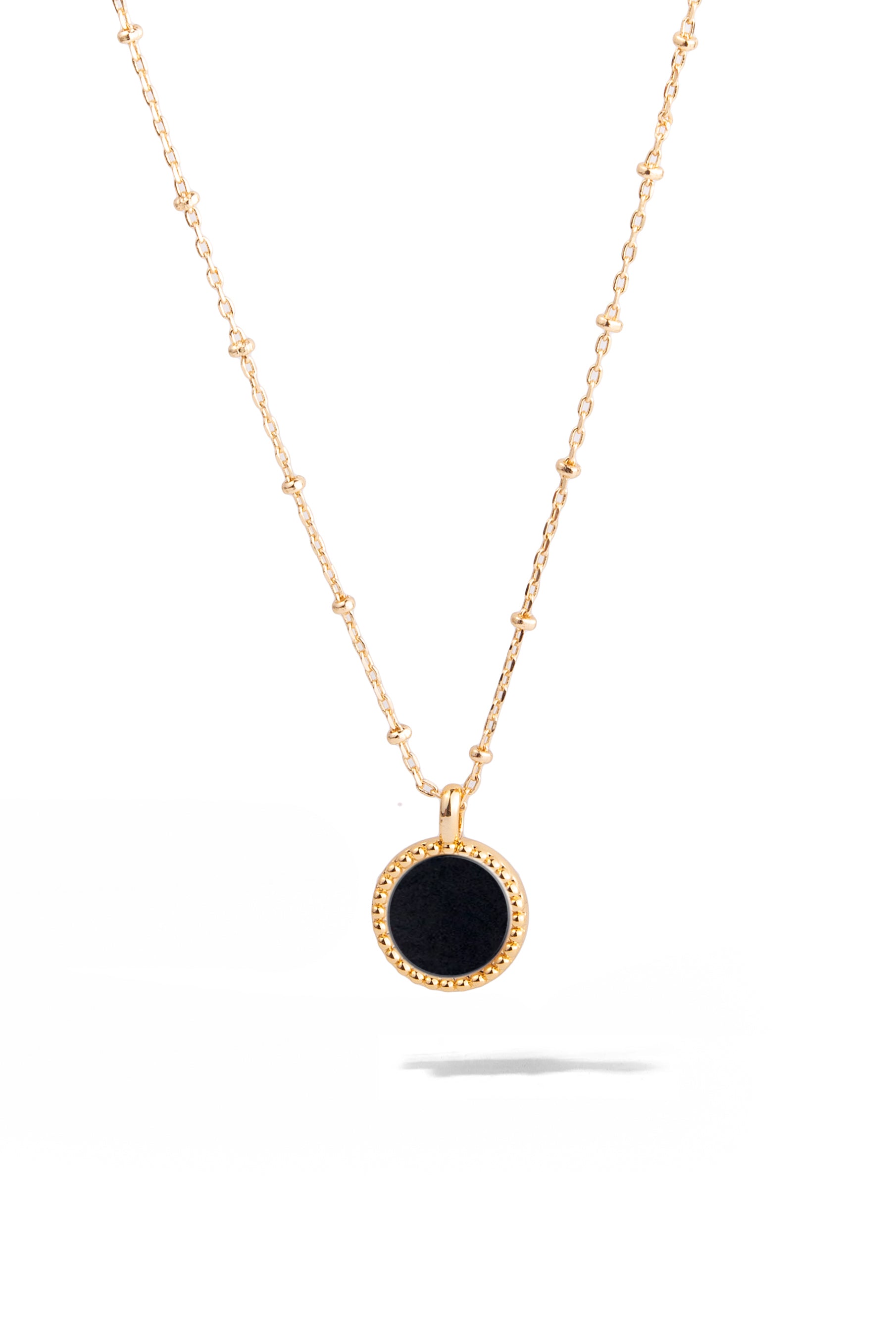 Black Onyx & Gold Three Piece Jewelry Set