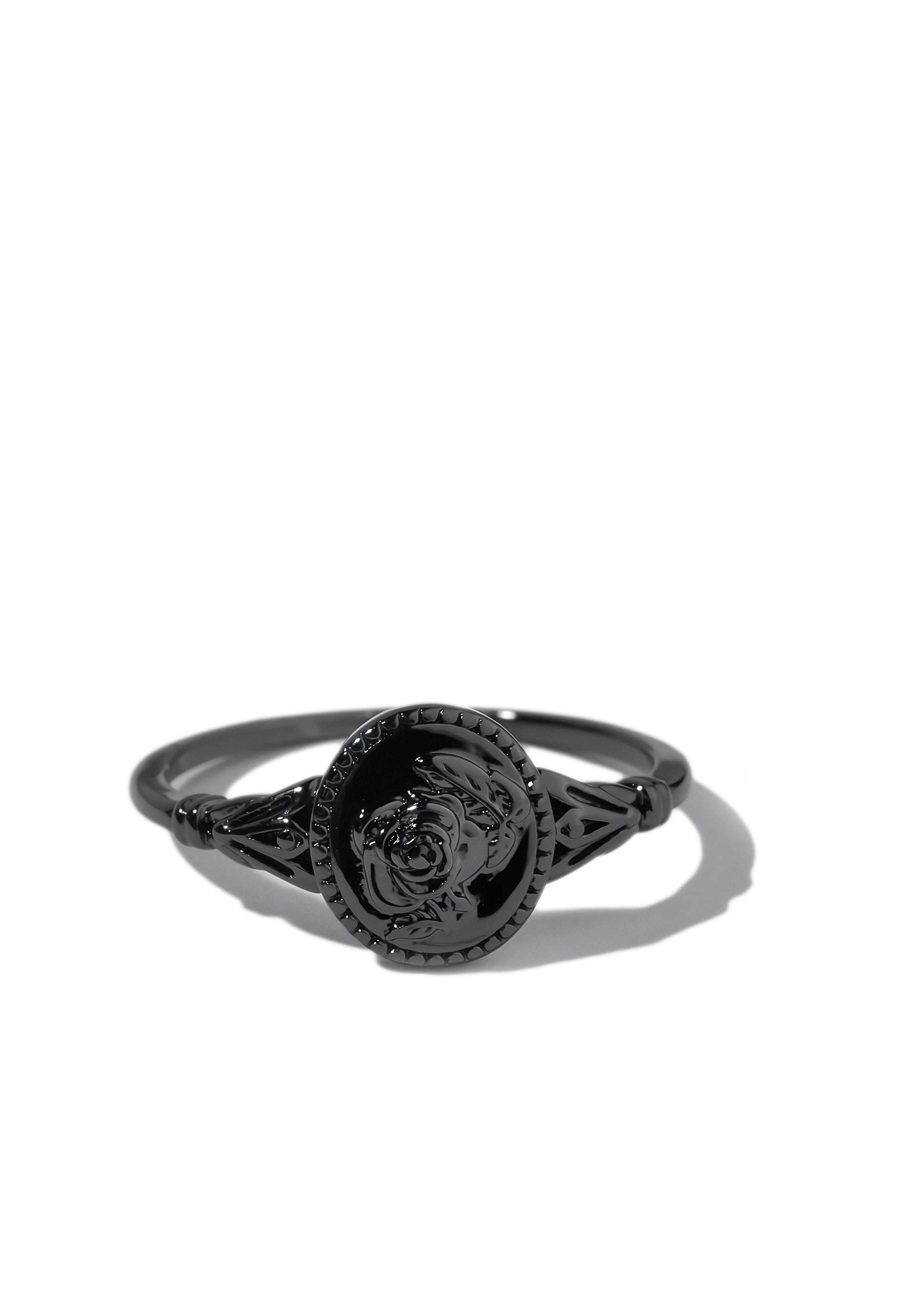 Rose signet sale ring