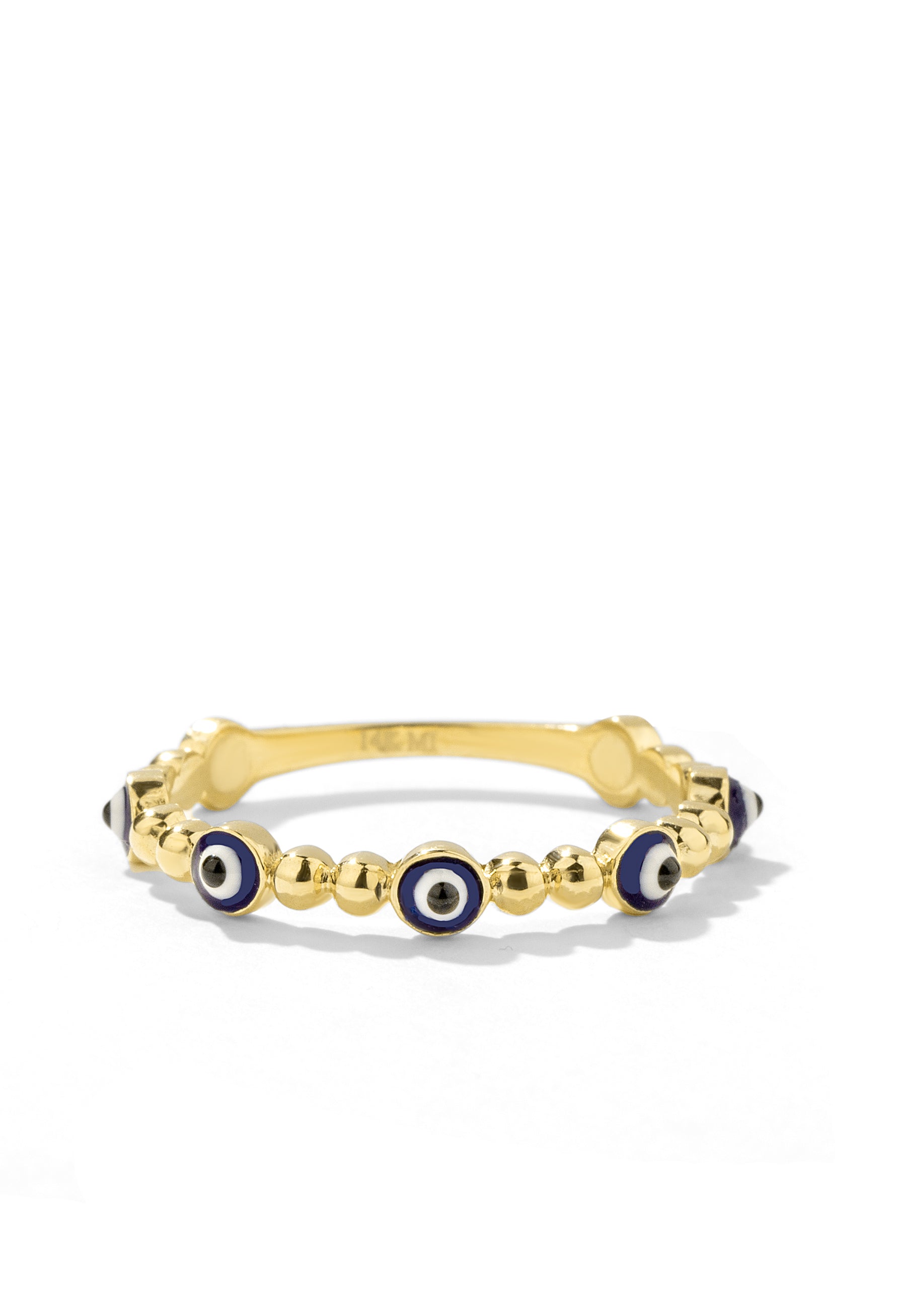 Evil Eye Ring | 14K Solid Gold