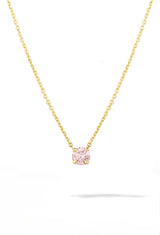 Pink Diamond Necklace | 14K Solid Gold