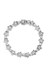 White Bezel Star Tennis Bracelet