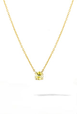 Yellow Diamond Necklace | 14K Solid Gold