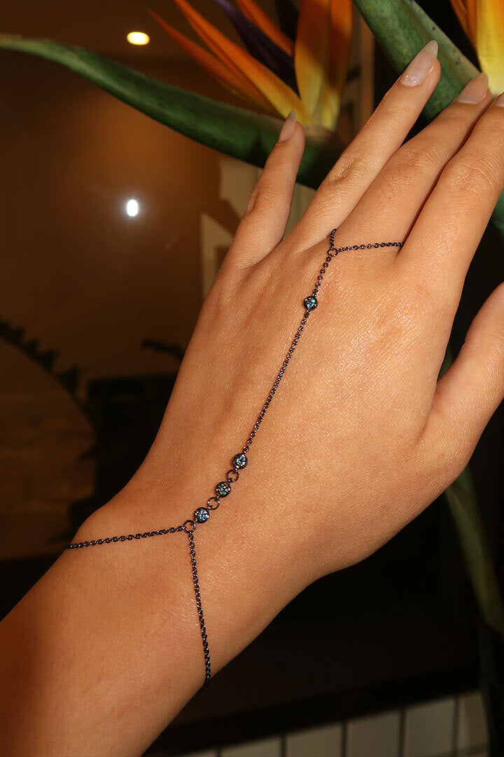 Black Gold Hand Chain