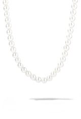 White Pearl Charm Necklace