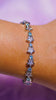 Aquamarine Bezel Star Tennis Bracelet