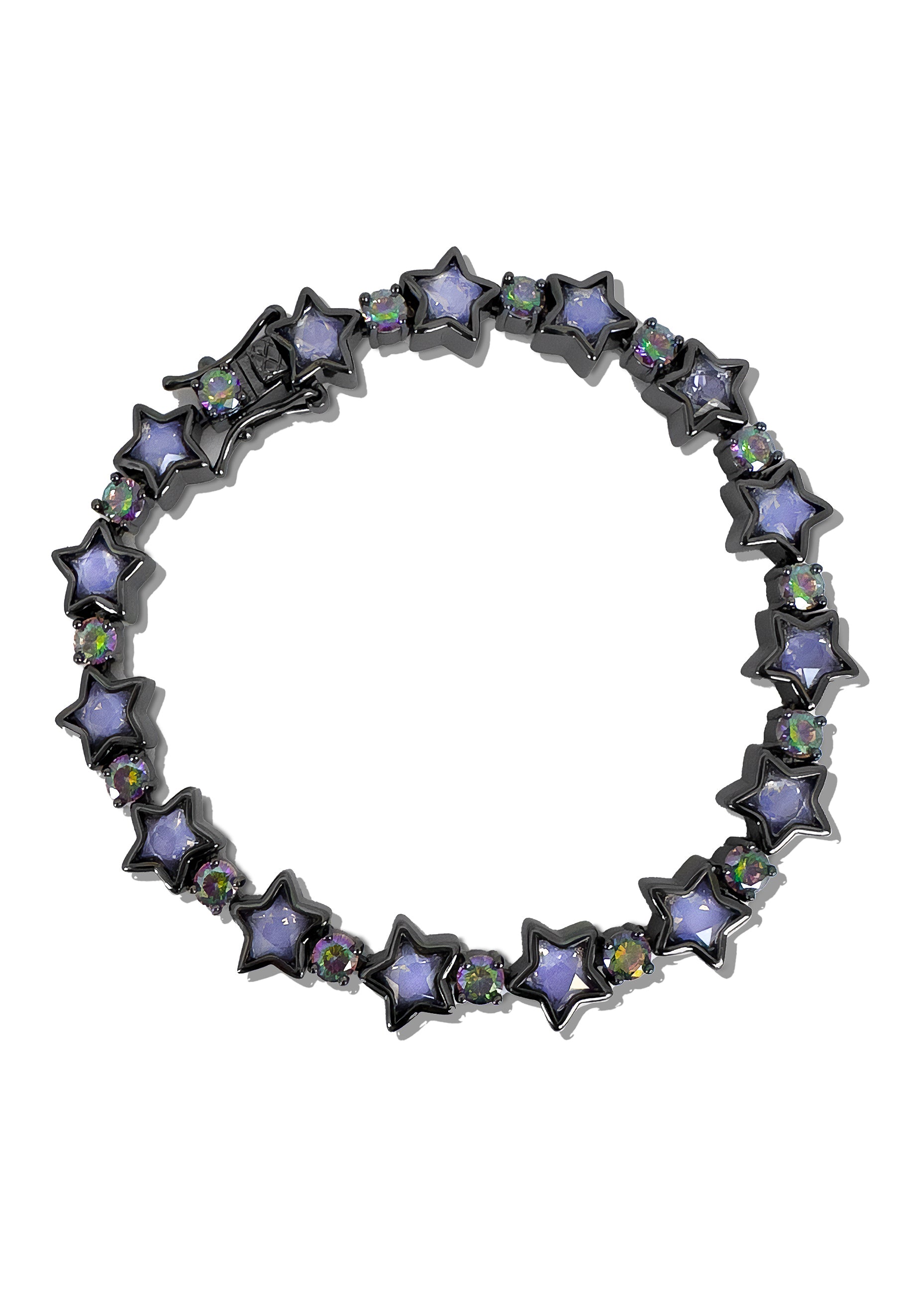 Mystic Topaz Bezel Star Tennis Bracelet