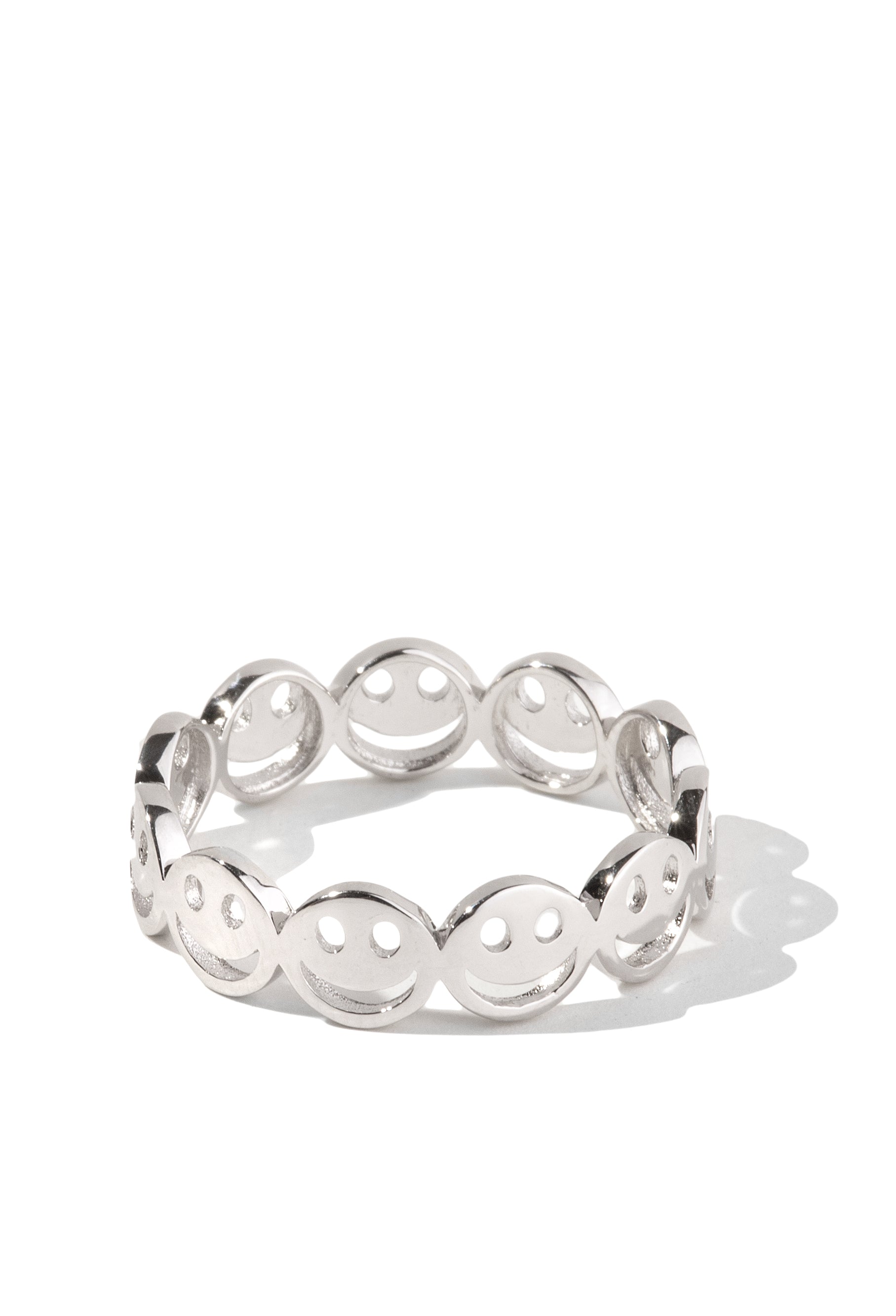 Smiley face sterling silver ring online